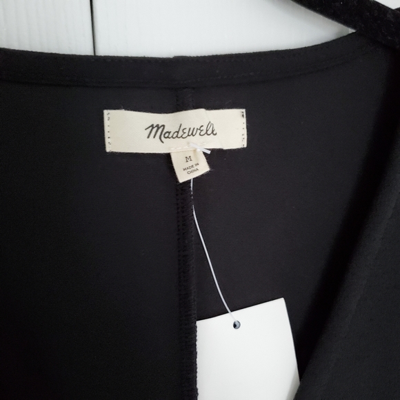 NEW Madewell Linen-Blend Balloon-Sleeve Wrap Dress - Picture 10 of 16